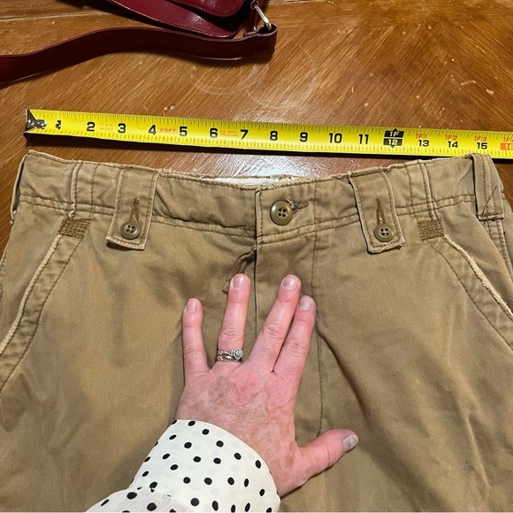 Vintage Abercrombie Fitch Y2K Pants Khaki Tan Cargo Military Skater Baggy Sz 14 - Picture 13 of 14